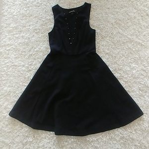 Express skater dress with gold hardware